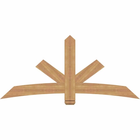 Ekena Millwork Alberta Smooth Timber Gable Bracket, Western Red Cedar, 72"W x 33"H x 1 1/2"D x 5 1/2"F, 11/12 Pitch GBW072X33X0206ALB00SWR